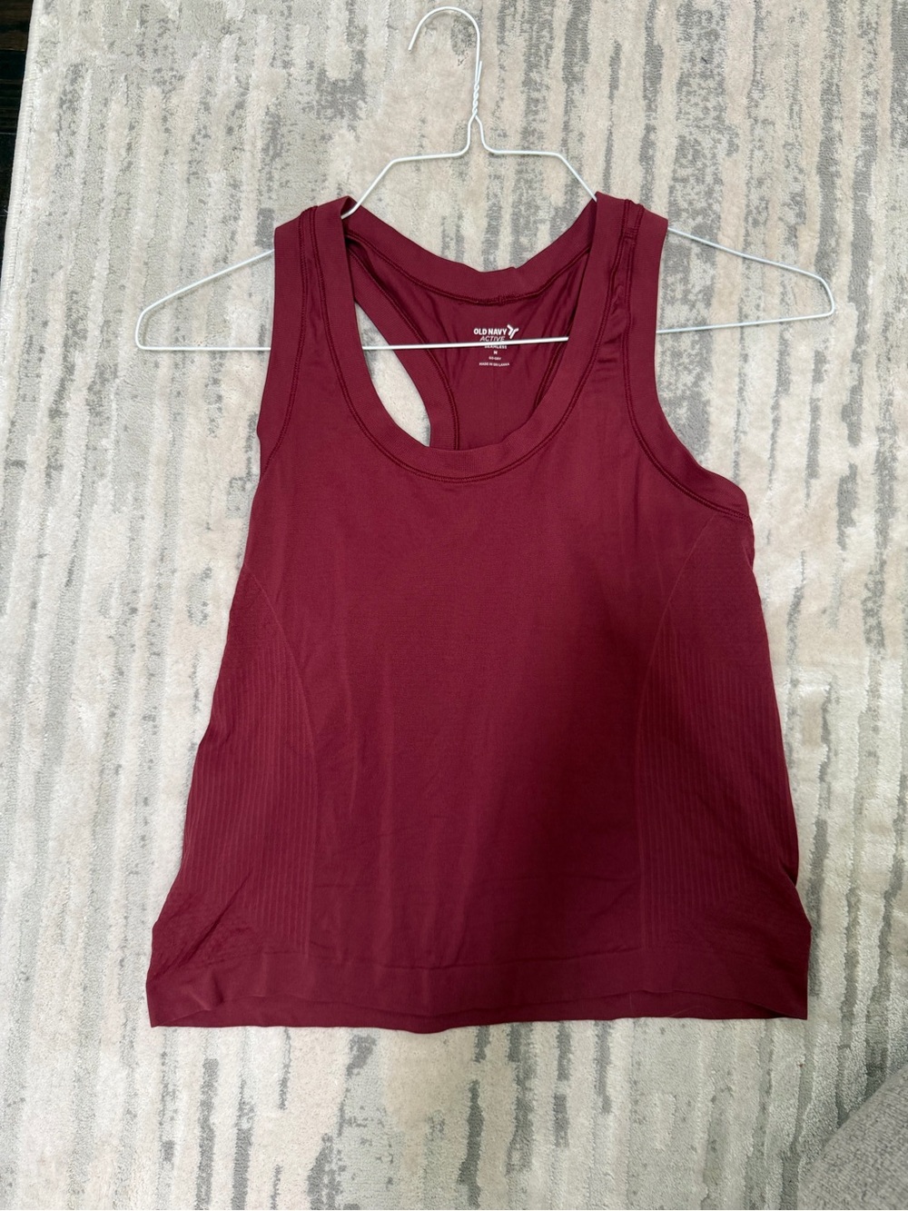 New Old Navy active seamless women’s Maroon Racerback Tank Top